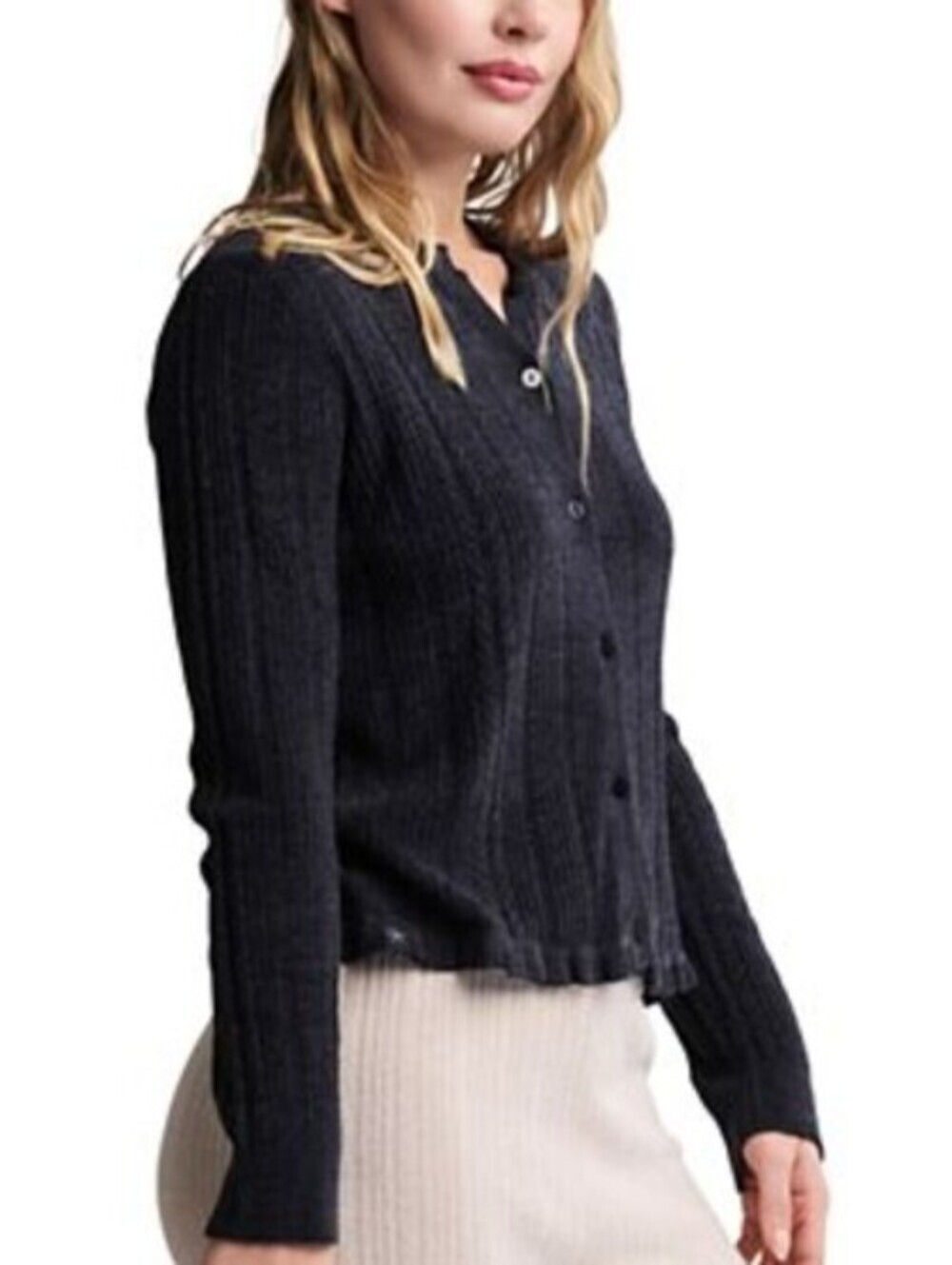 Barefoot Dreams CozyChic Ultra Lite Cable Knit Cardigan Size Small Soft Luxe